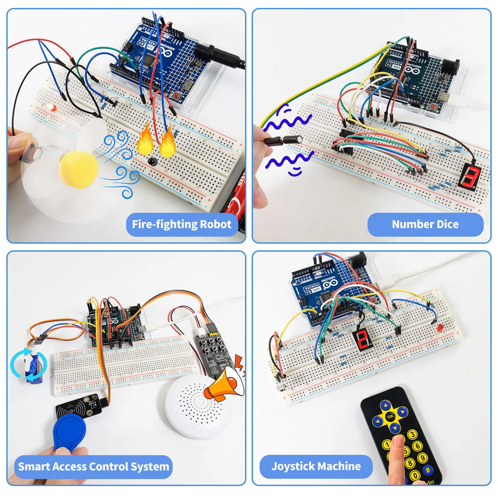 Keyestudio Programming Starter Smart Living And Learning Kit With Original Arduino U-NO R4 Minima Board For Arduino