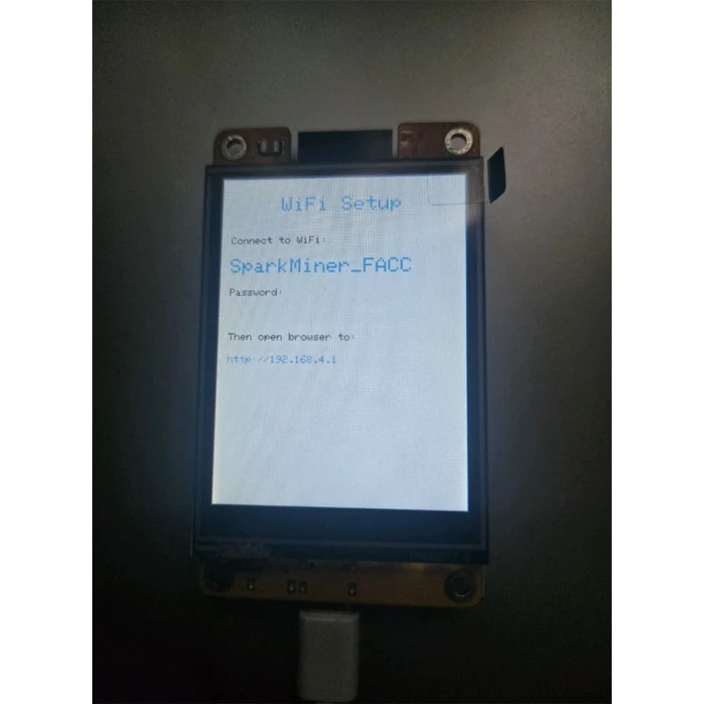 NEW! SparkMiner 700kH/s + Case⚡2x Faster Than Nerdminer BTC Solo Lottery Miner Bitcoin Crypto 2.8" Smart Display