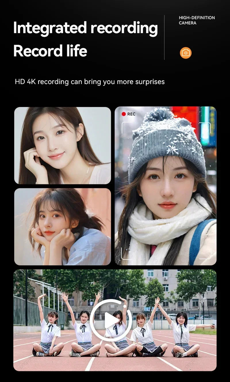 Lenovo 5K Digital Camera 50MP 16X Student Camera Outdoor Anti-Shake Digital Video Camera Flash Video Recorder Small Video Camera