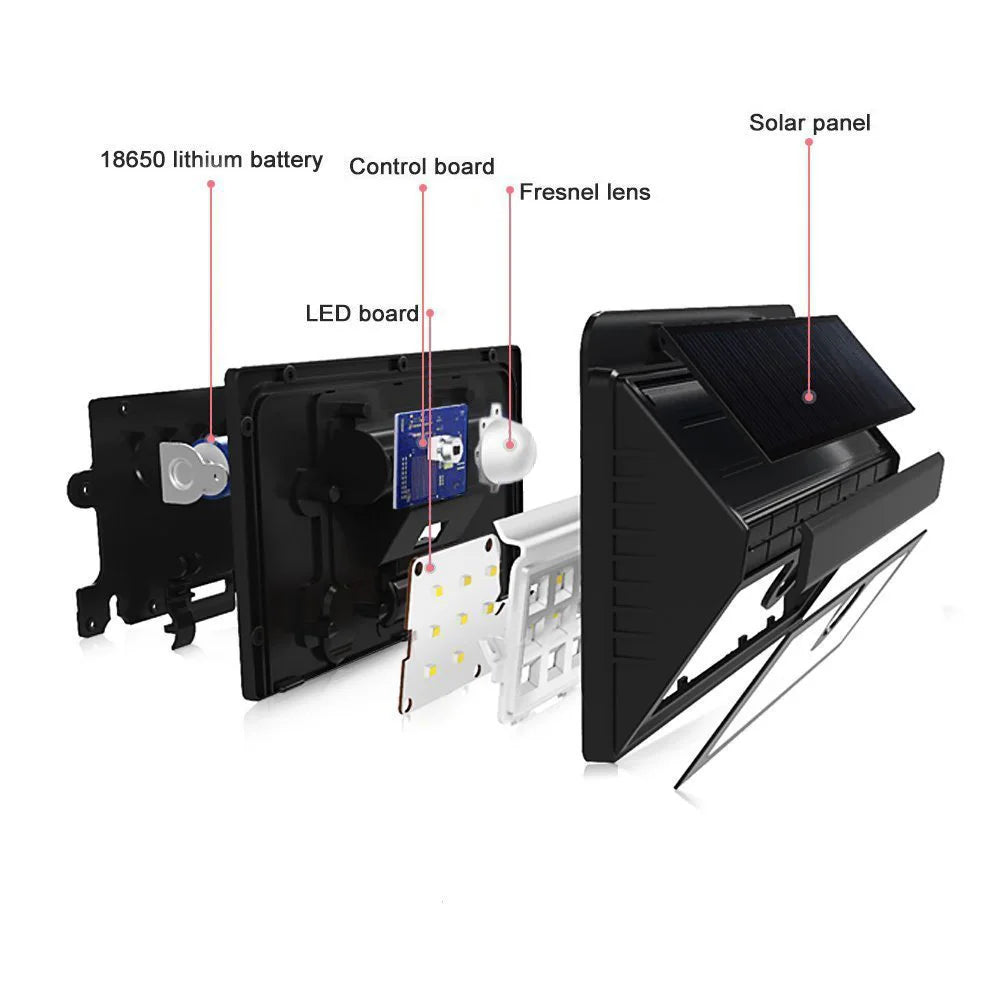 6/30 LED Solar Light PIR Motion Sensor Wall Light Outdoor Solar Lamp Waterproof Solar Powered Sunlight Street Lamp Garden Decor