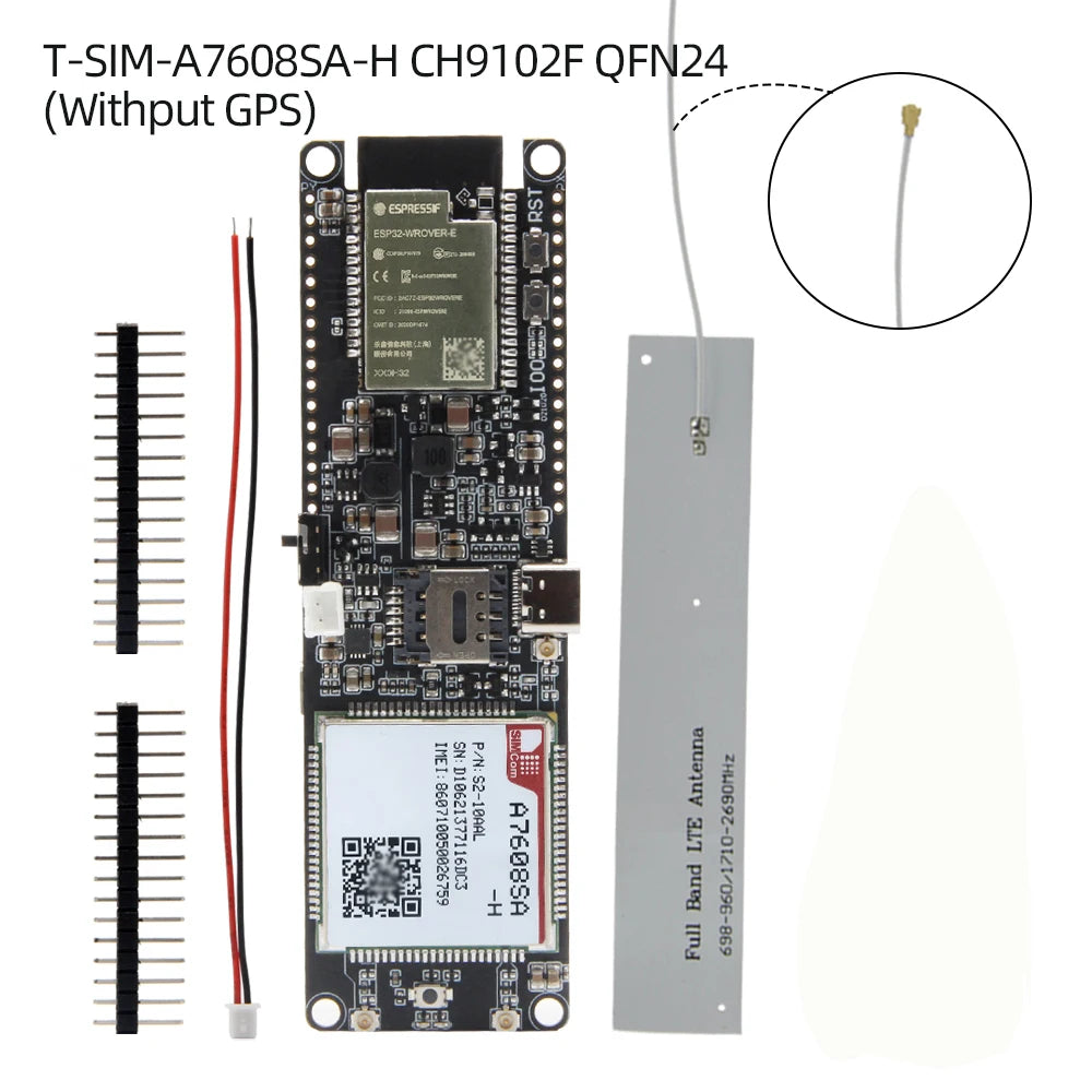 LILYGO® T-SIM A7608E-H A7608SA-H ESP32 LTE Cat 4 High Speed 4G Network GPS Antenna Wireless WiFi Bluetooth Development Board