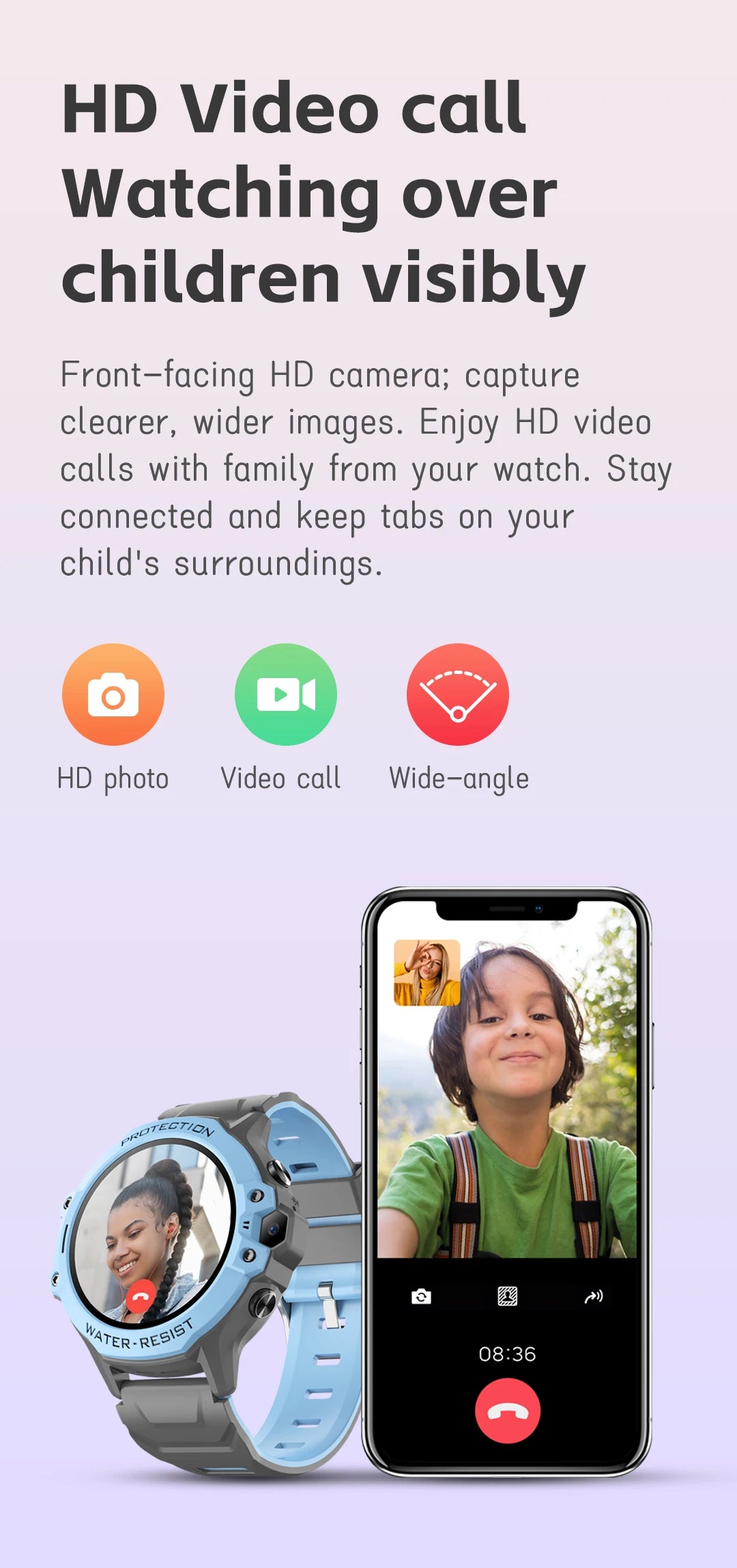 VALDUS 2025 New VK55 Kids Watch GPS SOS Call With 0.3 Mpix Camera 4G SIM Card Children Waterproof Smartwatch For Boys Grils Gift
