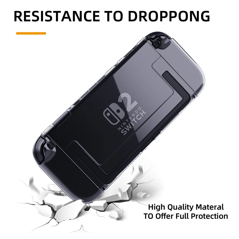 2026 Detachable Switch 2 Joycon TPU Case Crystal Protective Cover Anti-Scratch Shell Compatible Nintendo Switch 2 Gmae Console