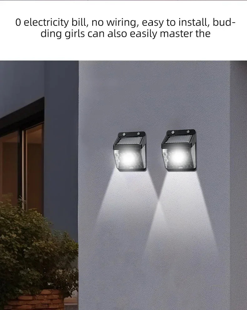 6/30 LED Solar Light PIR Motion Sensor Wall Light Outdoor Solar Lamp Waterproof Solar Powered Sunlight Street Lamp Garden Decor