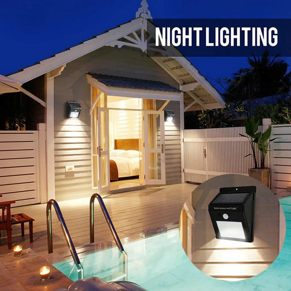 6/30 LED Solar Light PIR Motion Sensor Wall Light Outdoor Solar Lamp Waterproof Solar Powered Sunlight Street Lamp Garden Decor