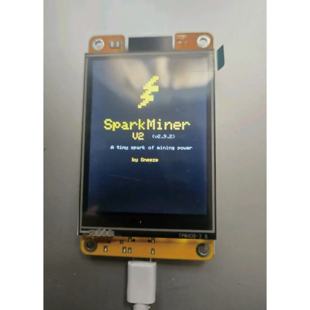 NEW! SparkMiner 700kH/s + Case⚡2x Faster Than Nerdminer BTC Solo Lottery Miner Bitcoin Crypto 2.8" Smart Display