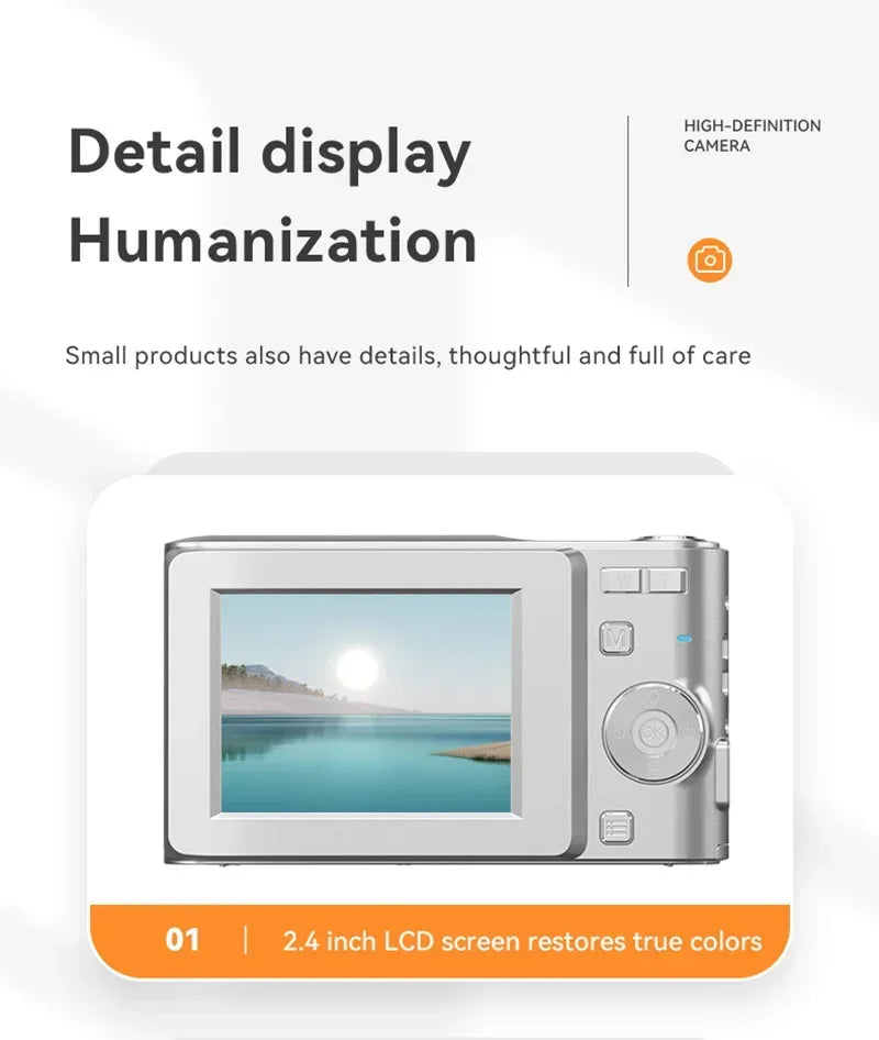 Lenovo 5K Digital Camera 50MP 16X Student Camera Outdoor Anti-Shake Digital Video Camera Flash Video Recorder Small Video Camera
