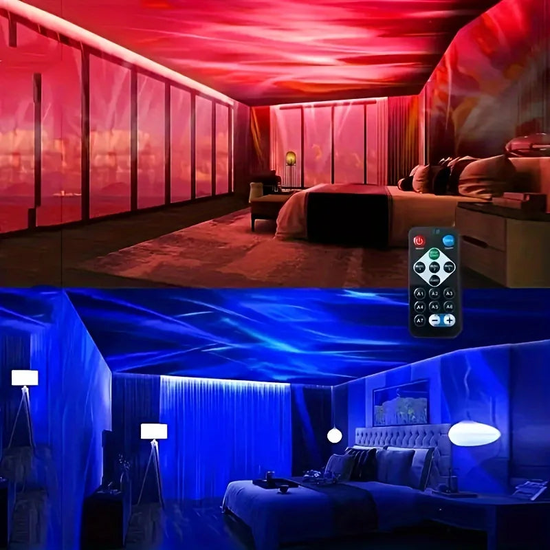USB LED Night Light Starry Sky Projector Lamp Aurora DC 5V RGB Remote Control Rotating Lighting for Home Party Room Decoration