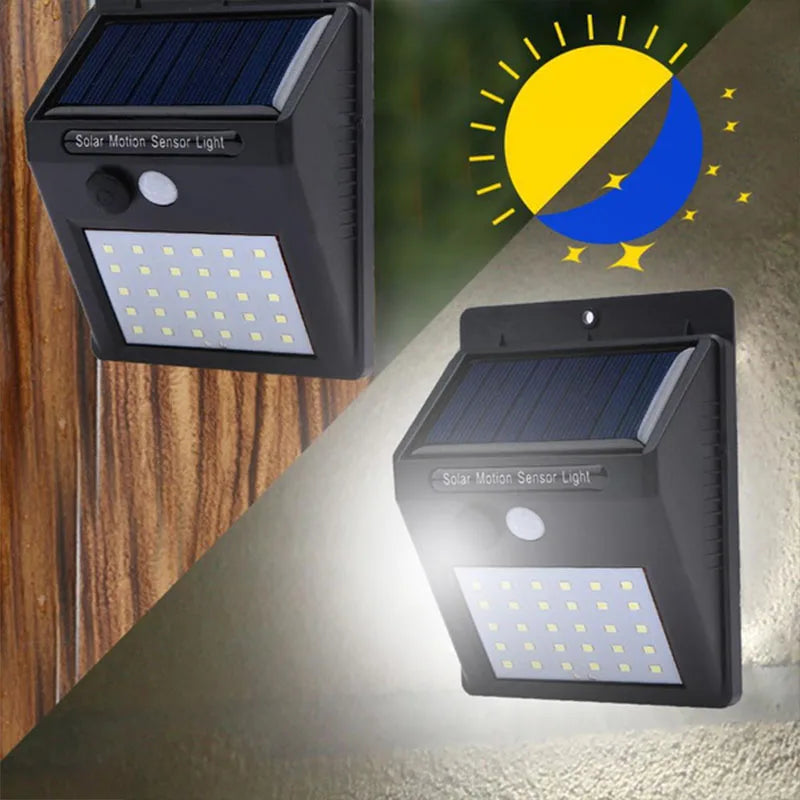 6/30 LED Solar Light PIR Motion Sensor Wall Light Outdoor Solar Lamp Waterproof Solar Powered Sunlight Street Lamp Garden Decor