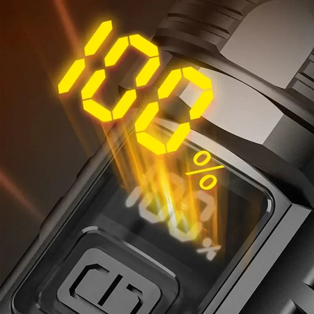 2000000 High Power LED Flashlights Type-C Rechargeable Torch Long Shot 1000M Waterproof Handlamp Outdoor Camping Fishing Lantern