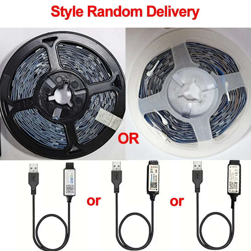 Bluetooth LED Strip Lights Smart SMD 5050 APP Remote Control Flexible Ribbon Diode Lamp Tape TV Backlights Game Room Home Decor