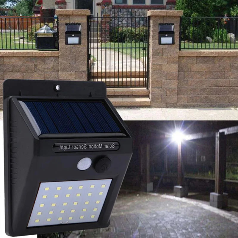 6/30 LED Solar Light PIR Motion Sensor Wall Light Outdoor Solar Lamp Waterproof Solar Powered Sunlight Street Lamp Garden Decor