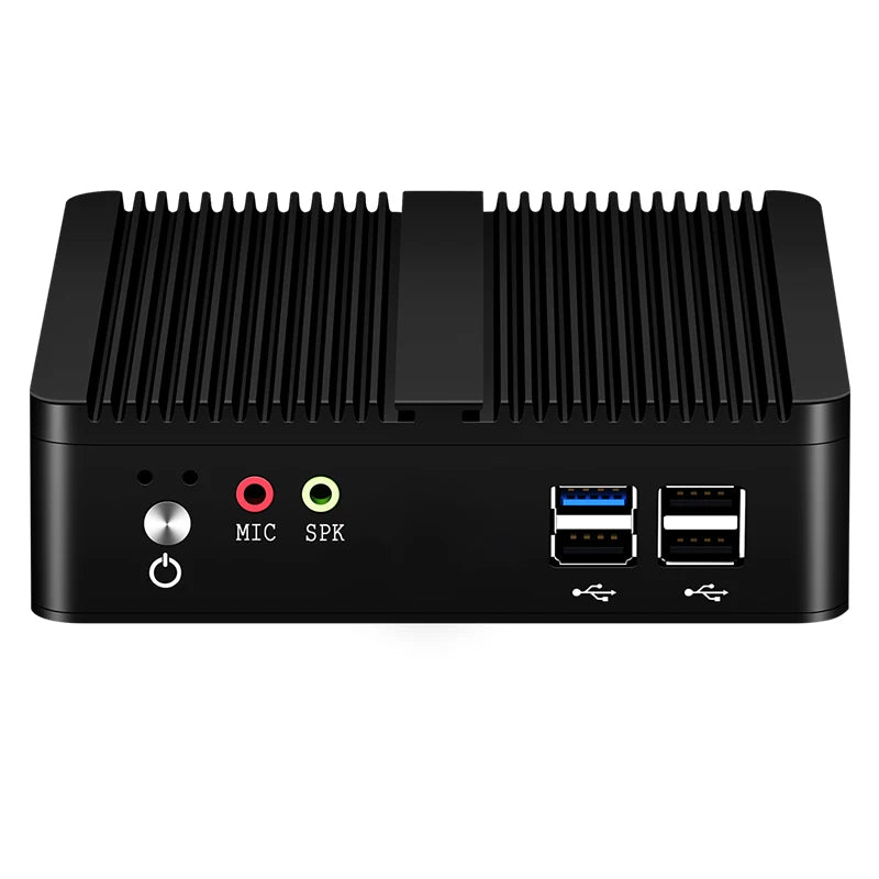 Helorpc Pfense Industrial Mini PC Inter Celeron Processor with 4XUSB HDMI VGA 2XRS232 Support Windows10/11 LINUX Deskto Computer