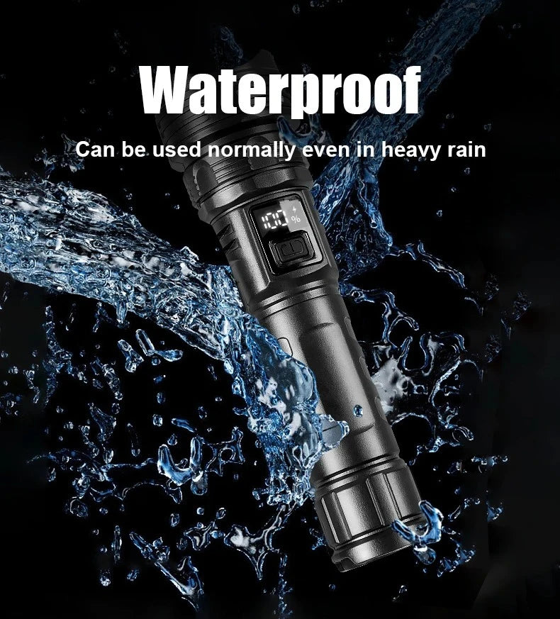 2000000 High Power LED Flashlights Type-C Rechargeable Torch Long Shot 1000M Waterproof Handlamp Outdoor Camping Fishing Lantern