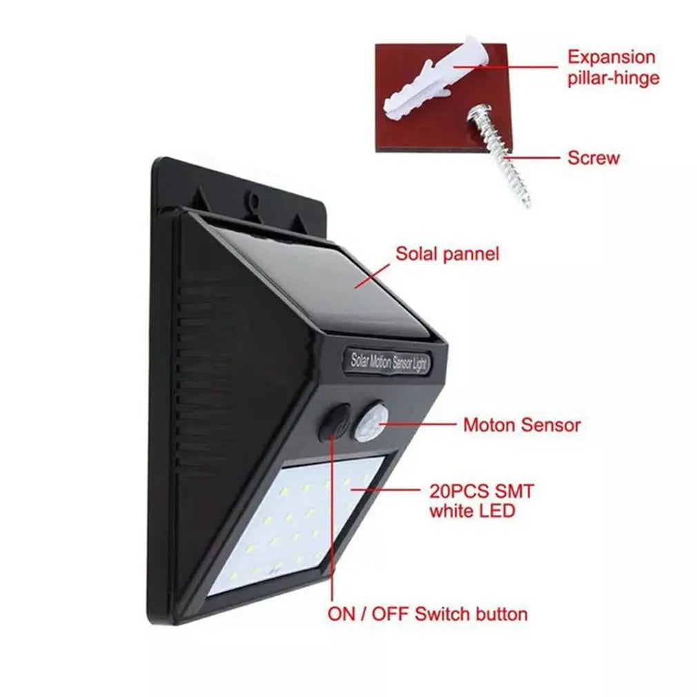 6/30 LED Solar Light PIR Motion Sensor Wall Light Outdoor Solar Lamp Waterproof Solar Powered Sunlight Street Lamp Garden Decor