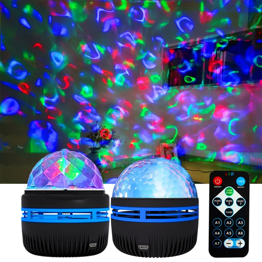 USB LED Night Light Starry Sky Projector Lamp Aurora DC 5V RGB Remote Control Rotating Lighting for Home Party Room Decoration