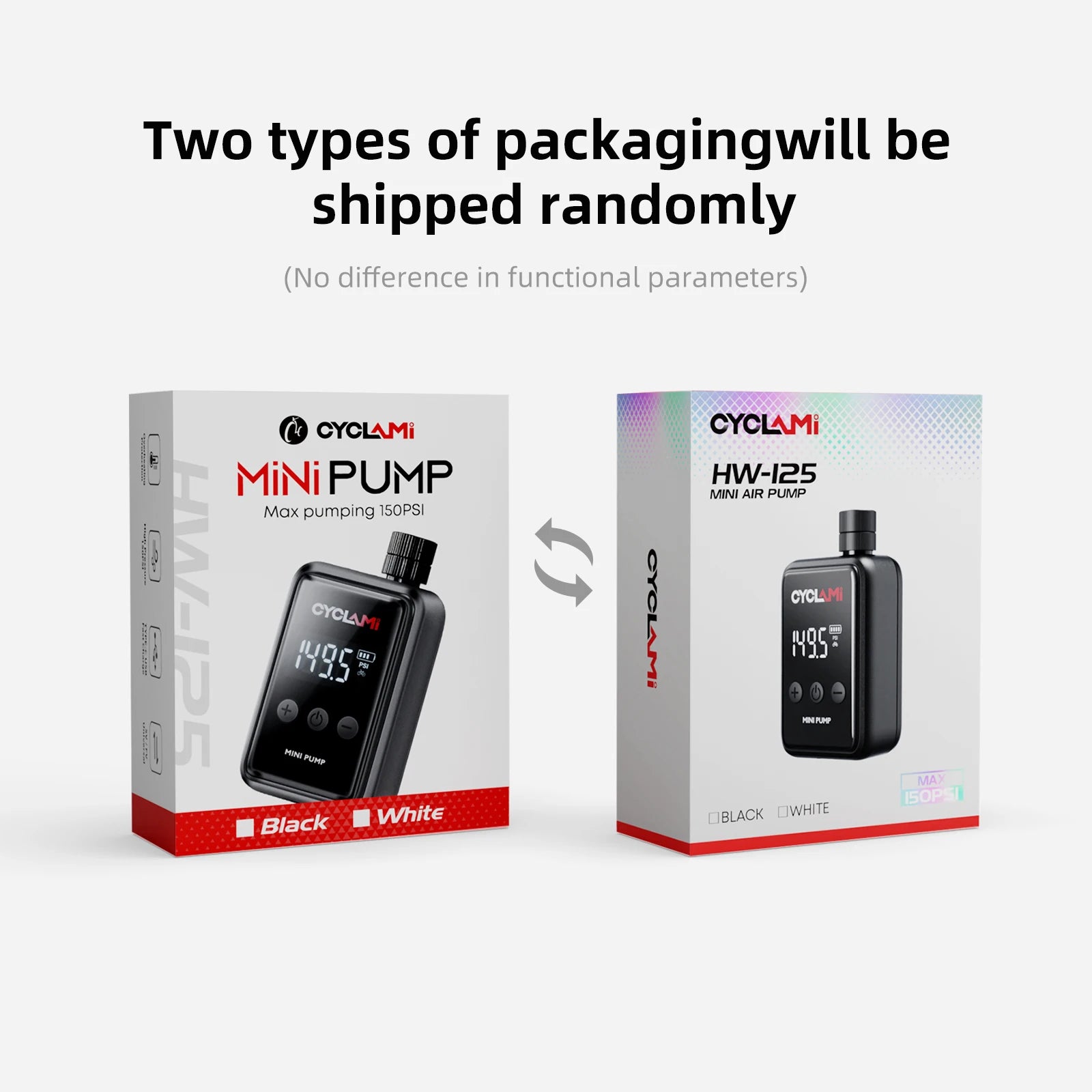 150PSI Portable Pocket Bike Electric Air Pump Schrader Presta Valve MTB MINI Rechargeable Compressor Tire Inflator CYCLAMI HW125