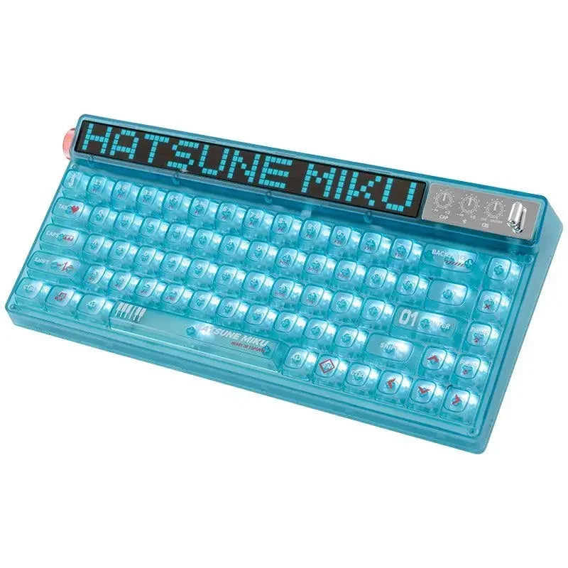 Hatsune Miku E-sports series Mechanical keyboard machinist 68 key customized axis wireless keyboard Wired Headset wireless mouse