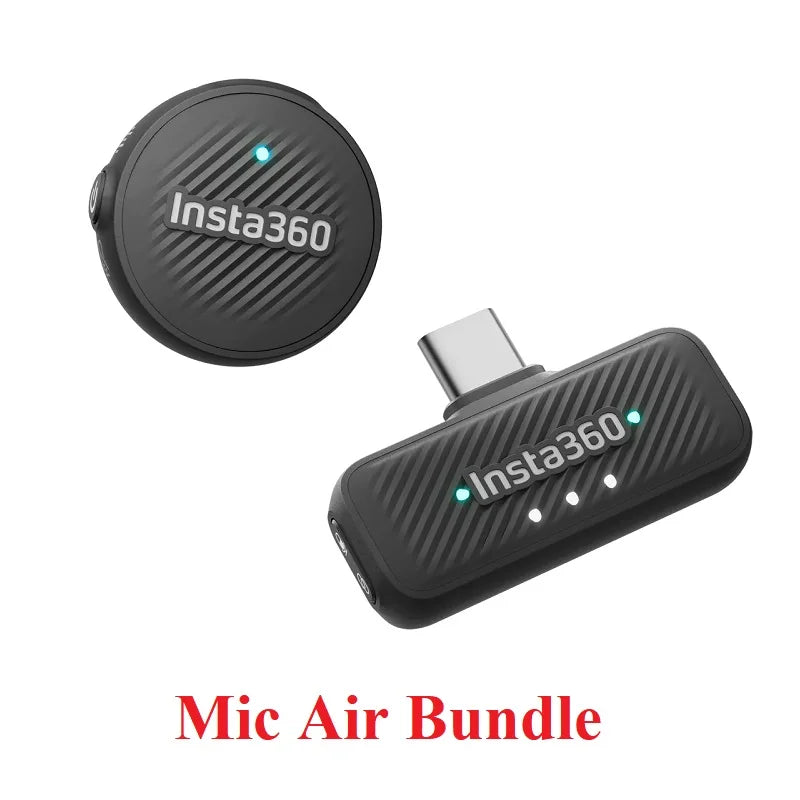 Insta360 X5/X4/X4 Air /GO Ultra/Ace Pro 2 Mic Air 7.9g 48kHz 10-hour For Insta 360 Original Accessory