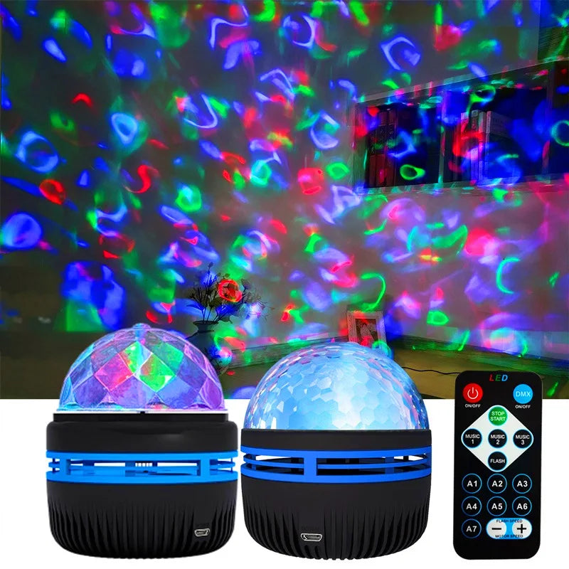 USB LED Night Light Starry Sky Projector Lamp Aurora DC 5V RGB Remote Control Rotating Lighting for Home Party Room Decoration