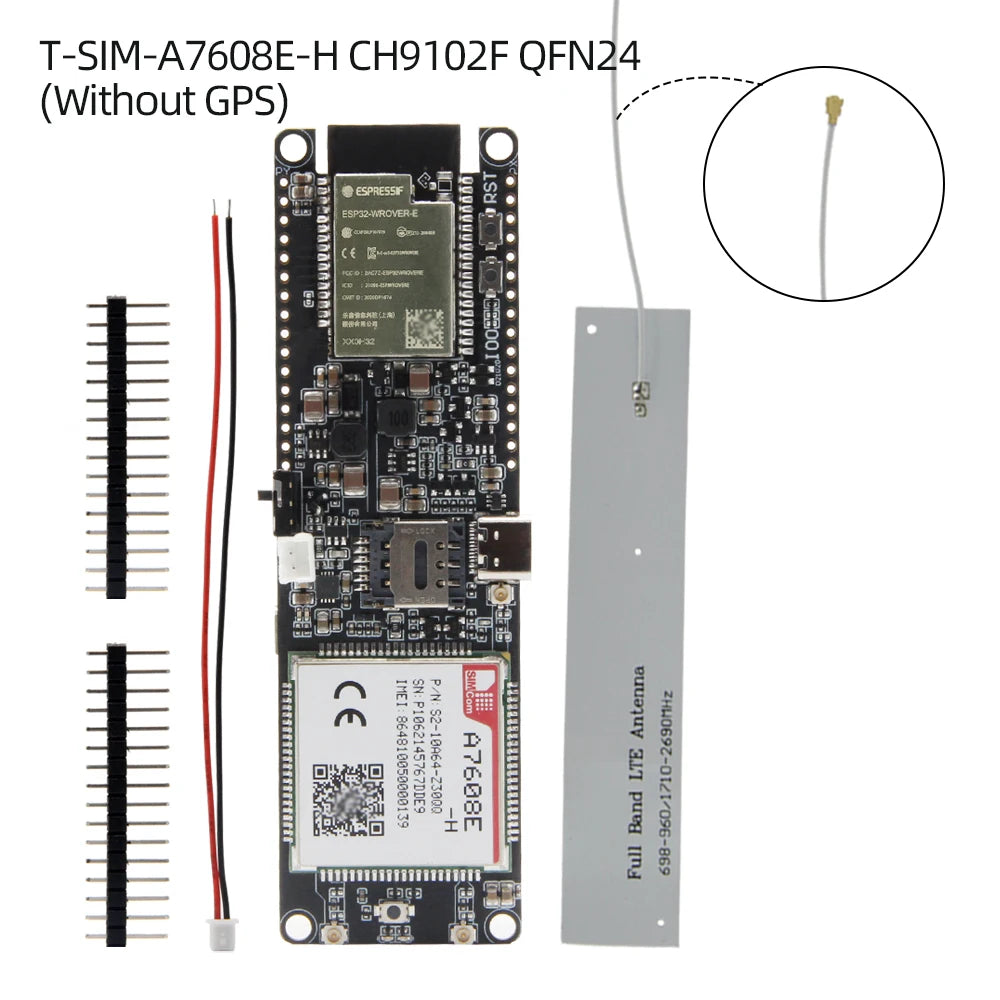 LILYGO® T-SIM A7608E-H A7608SA-H ESP32 LTE Cat 4 High Speed 4G Network GPS Antenna Wireless WiFi Bluetooth Development Board