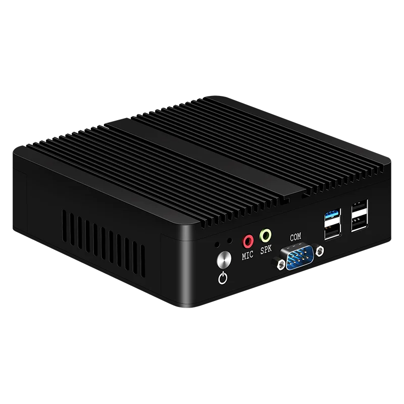 Helorpc Pfense Industrial Mini PC Inter Celeron Processor with 4XUSB HDMI VGA 2XRS232 Support Windows10/11 LINUX Deskto Computer