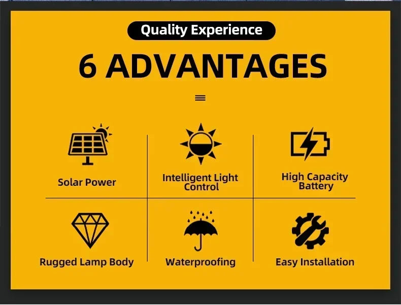 6/30 LED Solar Light PIR Motion Sensor Wall Light Outdoor Solar Lamp Waterproof Solar Powered Sunlight Street Lamp Garden Decor
