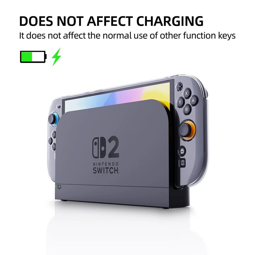 2026 Detachable Switch 2 Joycon TPU Case Crystal Protective Cover Anti-Scratch Shell Compatible Nintendo Switch 2 Gmae Console