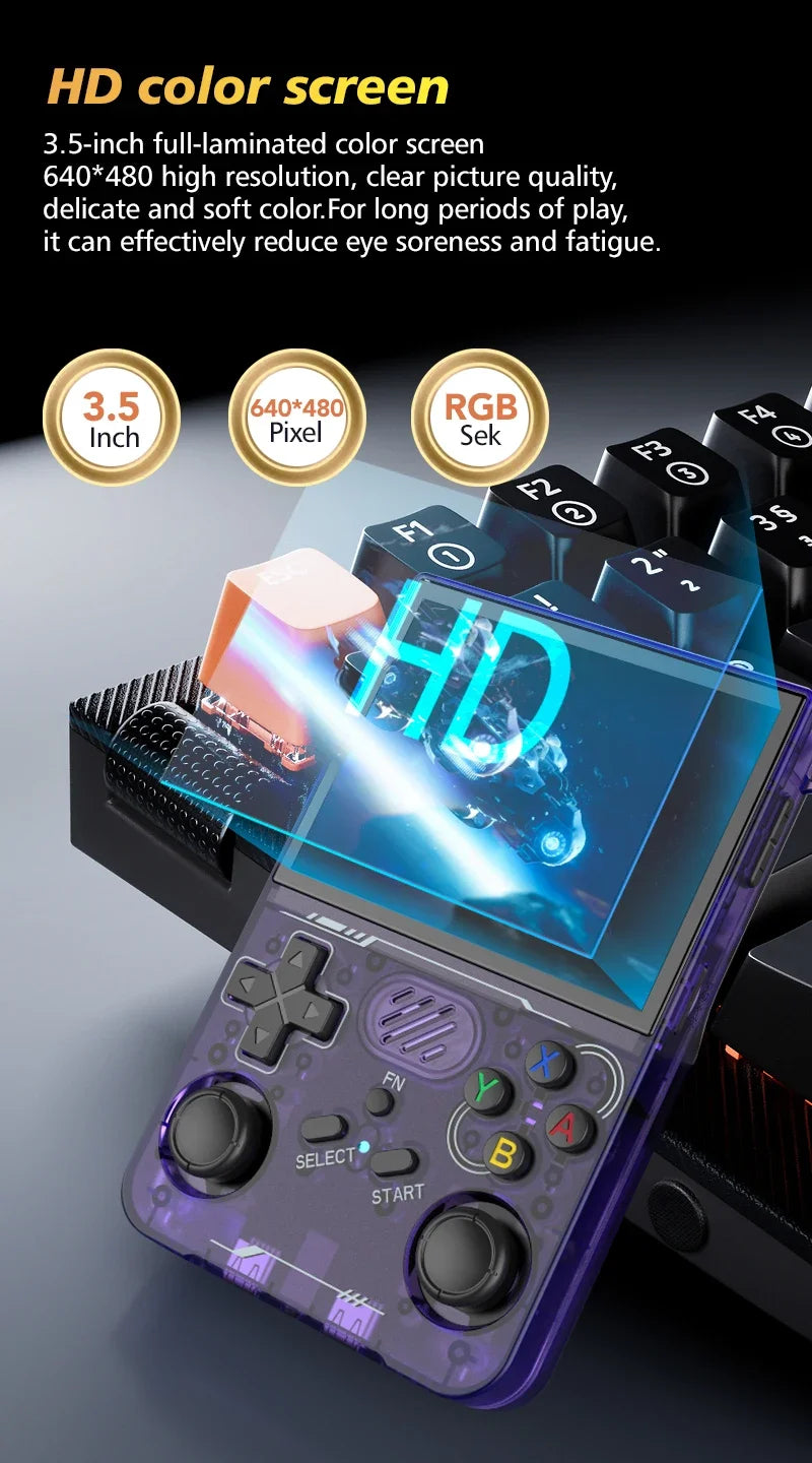 FUNKIDDY New ArKOS R36xx Game Console Linux System 3.5" IPS Screen Retro Handheld Video Game Console 20000+ Games Game Players