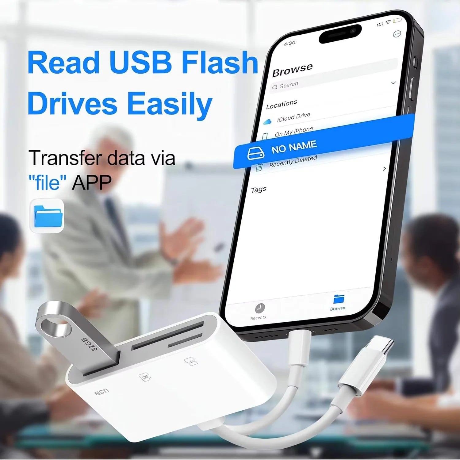 5‑in‑1 USB 3.0 Card Reader Lightning Type C SD TF Memory Card Adapter for iPhone iPad MacBook Samsung Android Phone Laptop