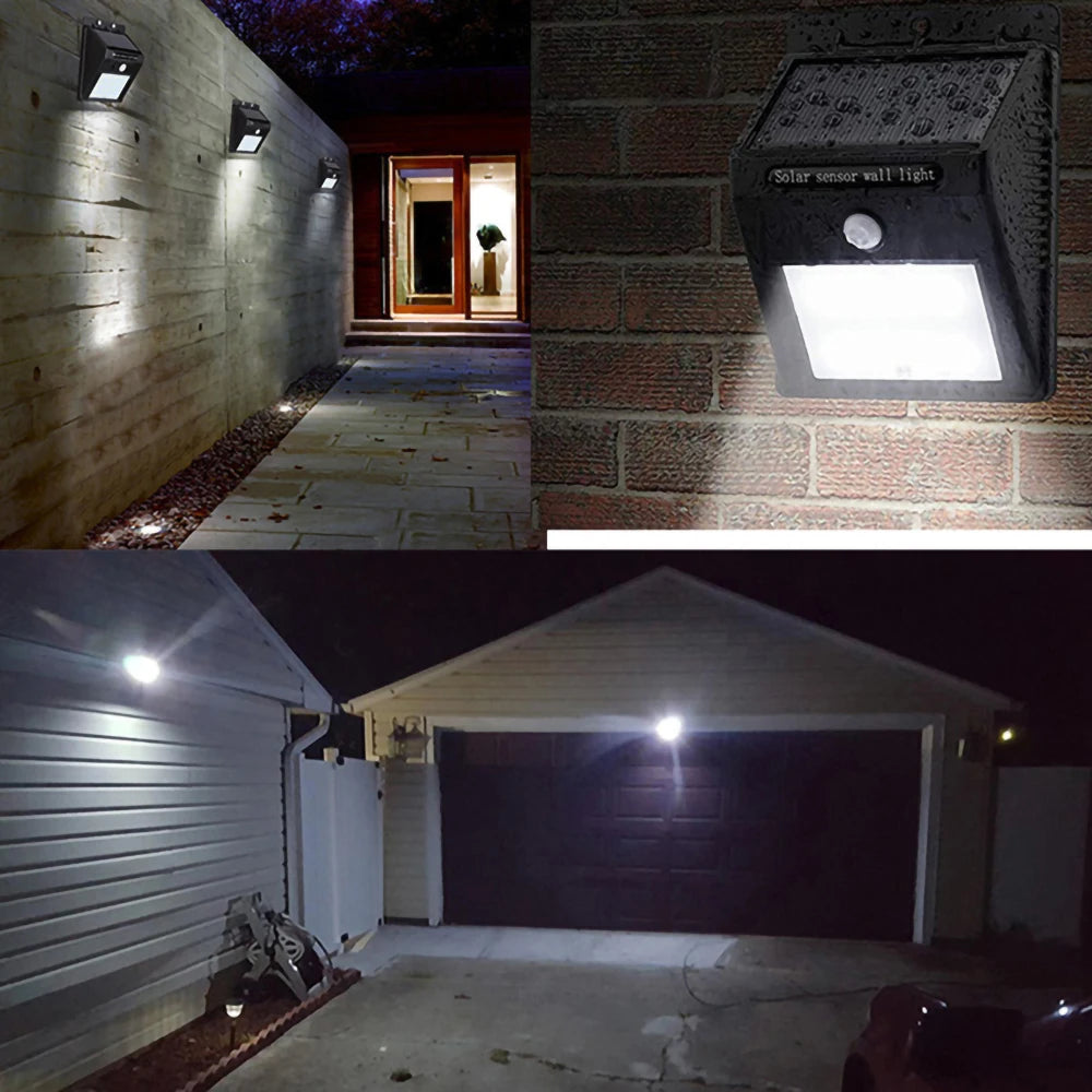 6/30 LED Solar Light PIR Motion Sensor Wall Light Outdoor Solar Lamp Waterproof Solar Powered Sunlight Street Lamp Garden Decor
