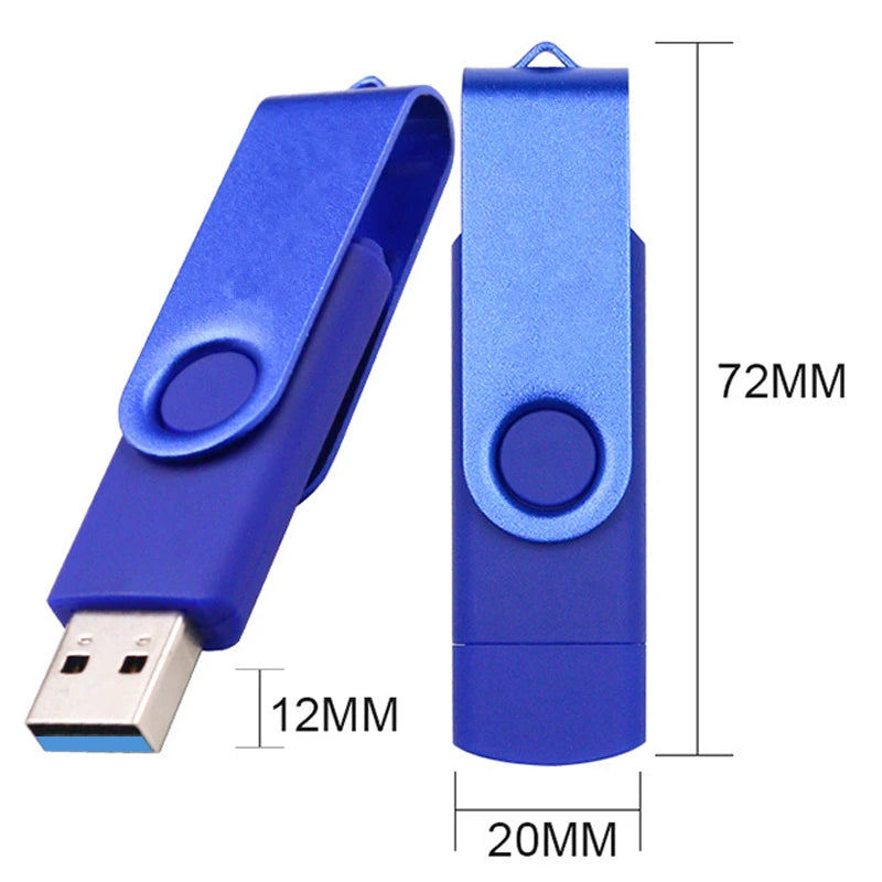 TYPE-C USB3.0 Flash Drive 128GB Key Chain Pen Drive USB Stick High Speed Pendrive for Mobile Phone 64GB