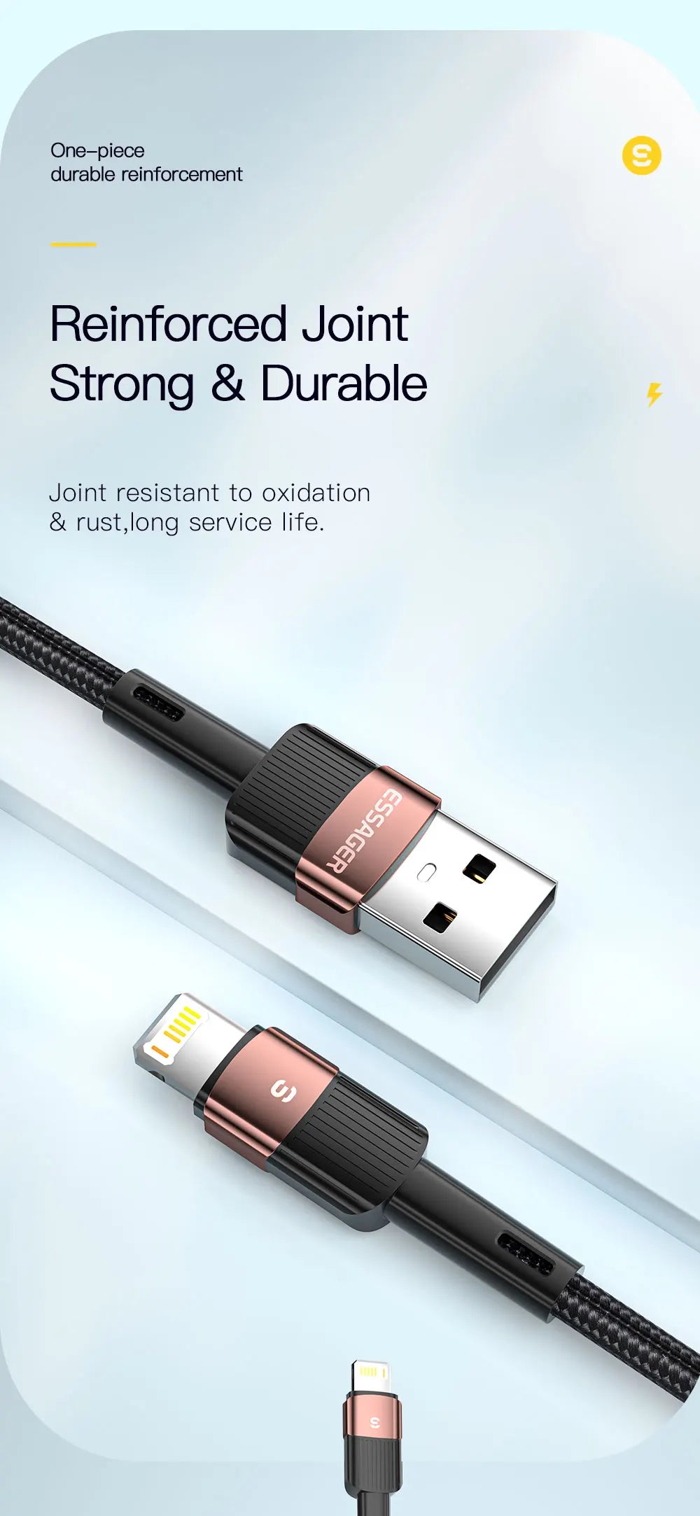 Essager Fast Charging For iPhone Usb Cable 11 12 13 Pro Max Mini Xs Xr X SE 8 7 6 Plus 6s 5 5s 2.4A Wire For iPhone Charger Cord
