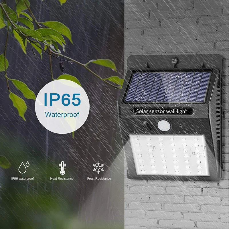 6/30 LED Solar Light PIR Motion Sensor Wall Light Outdoor Solar Lamp Waterproof Solar Powered Sunlight Street Lamp Garden Decor