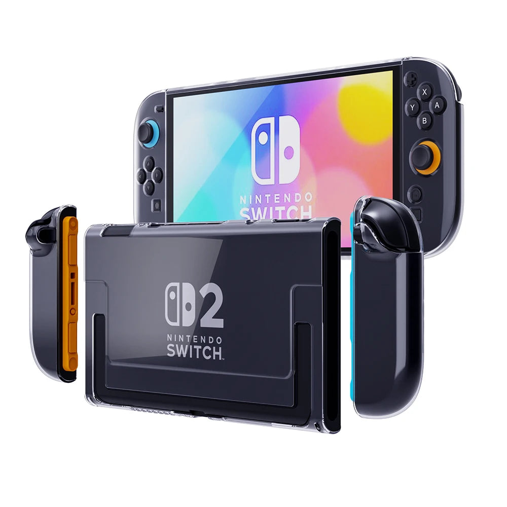 2026 Detachable Switch 2 Joycon TPU Case Crystal Protective Cover Anti-Scratch Shell Compatible Nintendo Switch 2 Gmae Console