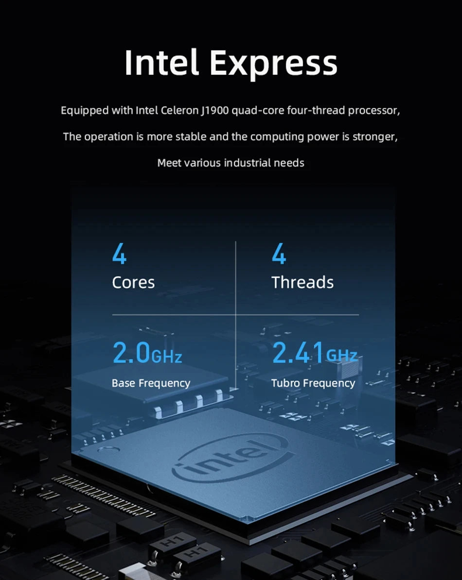 Helorpc Pfense Industrial Mini PC Inter Celeron Processor with 4XUSB HDMI VGA 2XRS232 Support Windows10/11 LINUX Deskto Computer