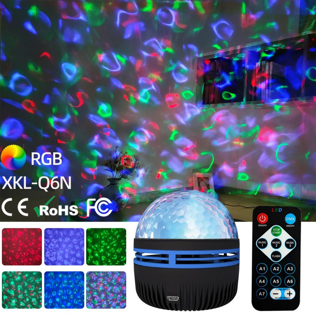 USB LED Night Light Starry Sky Projector Lamp Aurora DC 5V RGB Remote Control Rotating Lighting for Home Party Room Decoration