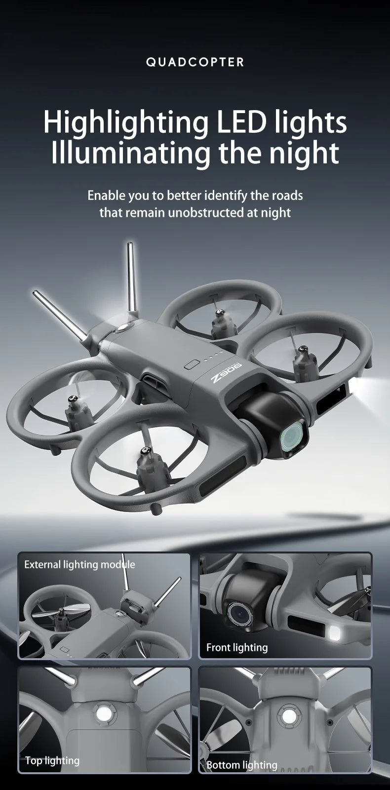 New Z906 Mini FPV Drone Big Screen Remote 180° Electric Adjust 4K Camera 3-Side Obstacle Avoidance Optical Flow With Landing Pad