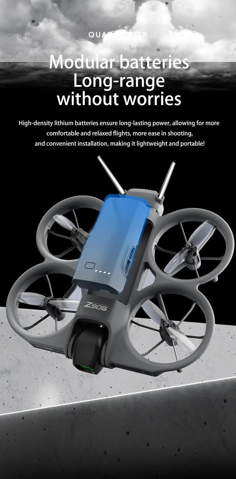 New Z906 Mini FPV Drone Big Screen Remote 180° Electric Adjust 4K Camera 3-Side Obstacle Avoidance Optical Flow With Landing Pad