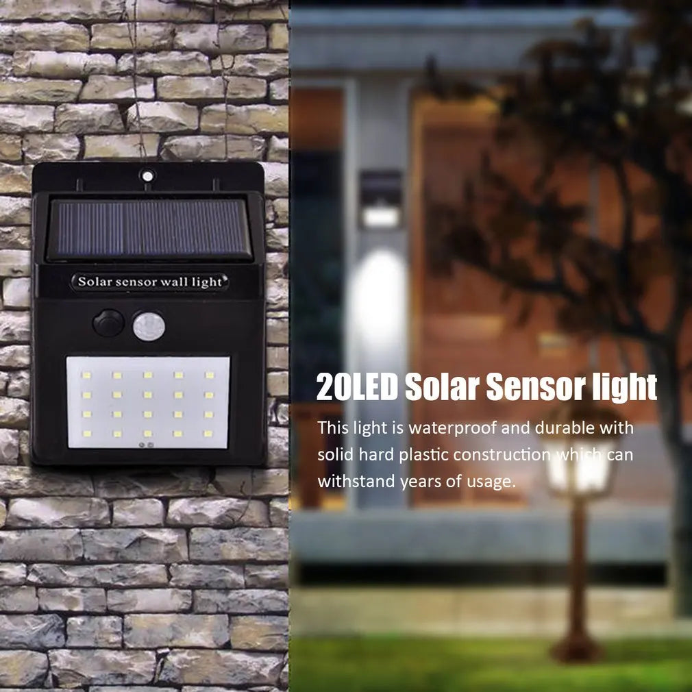6/30 LED Solar Light PIR Motion Sensor Wall Light Outdoor Solar Lamp Waterproof Solar Powered Sunlight Street Lamp Garden Decor
